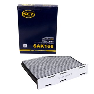 Cabin filter SCT SAK166 + cleaner air conditioning 520 ml MANNOL