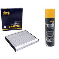 Innenraumfilter SAK208 + Klimaanlagen Reiniger 520 ml MANNOL