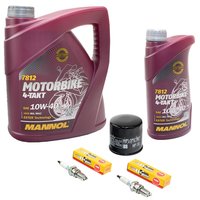 Maintenance Set oil 5L + oil filter + spark plug