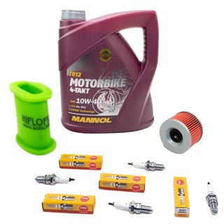Maintenance package oil 4L + air filter + oil filter + spark plug