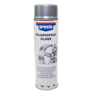 Rimspray silver Rimsilver lacquerspray Presto 428924 2 X 500 ml with Pistolgrip
