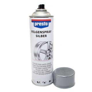 Rimspray silver Rimsilver lacquerspray Presto 428924 4 X 500 ml with Pistolgrip