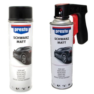 Felgenspray schwarz matt Lack Spray Presto 428955 2 X 500 ml mit Pistolengriff