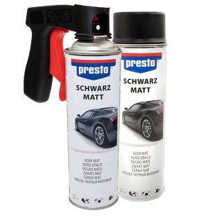 Rimspray black matte paint spray Presto 428955 2 X 500 ml with pistolgrip