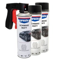 Rimspray black matte paint spray Presto 428955 3 X 500 ml...