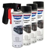 Felgenspray schwarz matt Lack Spray Presto 428955 4 X 500...