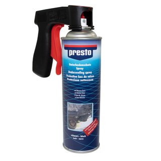 Underbodyprotection stonechip spray black Presto 306017 500 ml with pistolgrip