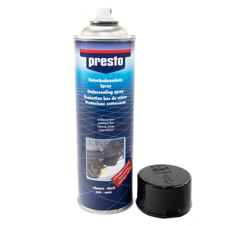 Underbodyprotection stonechip spray black Presto 306017 3 X 500 ml with pistolgrip