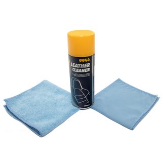 Leather Cleaner Leathercleaner Protection MANNOL 9944 450 ml + Microfibercloth + Polishcloth