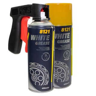 Chain Spray White Grease Spray Mannol 8121 2 X 450 ml with pistolgrip