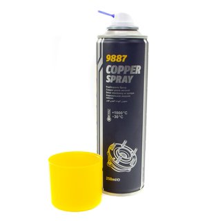 Kupfer Paste Spray Cooper Spray MANNOL 9887 3 X 250 ml mit Pistolengriff