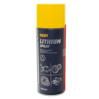 Lithium Spray Lithium Grease MANNOL 9881 2 X 400 ml with pistolgrip