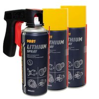 Lithium Spray Lithiumfett MANNOL 9881 3 X 400 ml mit...