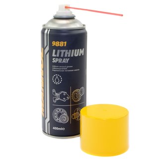 Lithium Spray Lithium Grease MANNOL 9881 4 X 400 ml with pistolgrip