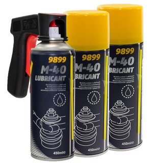 Rust Remover M-40 Mannol 9899 Universal Oil 3 X 450 ml with pistolgrip