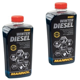 Winter diesel fuel additive flow improver Mannol 9983 2 X 1 liter