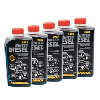 Winter Diesel Kraftstoff Additiv Flieverbesserer Mannol 9983 5 X 1 Liter