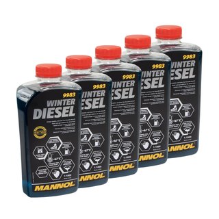 Winter diesel fuel additive flow improver Mannol 9983 5 X 1 liter