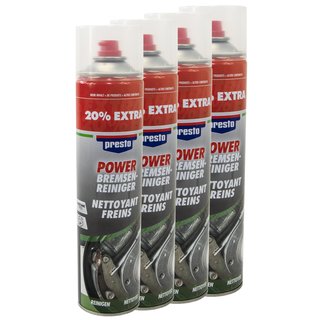 Bremsenreiniger Power Teilereiniger Spray Presto 307287 4 X 600 ml