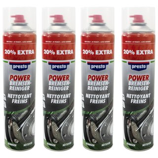Brake Cleaner Power Parts Cleaner Spray Presto 307287 4 X 600 ml