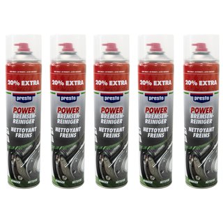 Bremsenreiniger Power Teilereiniger Spray Presto 307287 5 X 600 ml