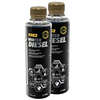 Winter diesel fuel additive flow improver Mannol 9983 2 X 250 ml