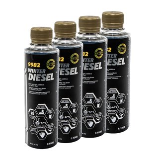 Winter diesel fuel additive flow improver Mannol 9983 4 X 250 ml