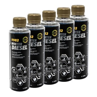 Winter Diesel Kraftstoff Additiv Flieverbesserer Mannol 9983 5 X 250 ml