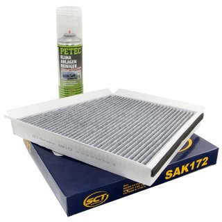 Cabin filter SCT SAK172 + cleaner air conditioning PETEC