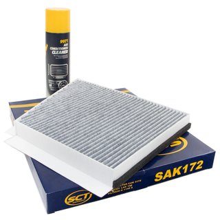 Cabin filter SCT SAK172 + cleaner air conditioning 520 ml MANNOL