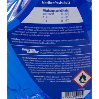 Scheibenreiniger Premium ROBBYROB Fertiggemisch -25 C 4 Liter Cool Mint Frischeduft