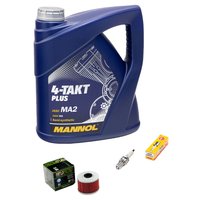 Maintenance package oil 4L + oil filter + spark plug
