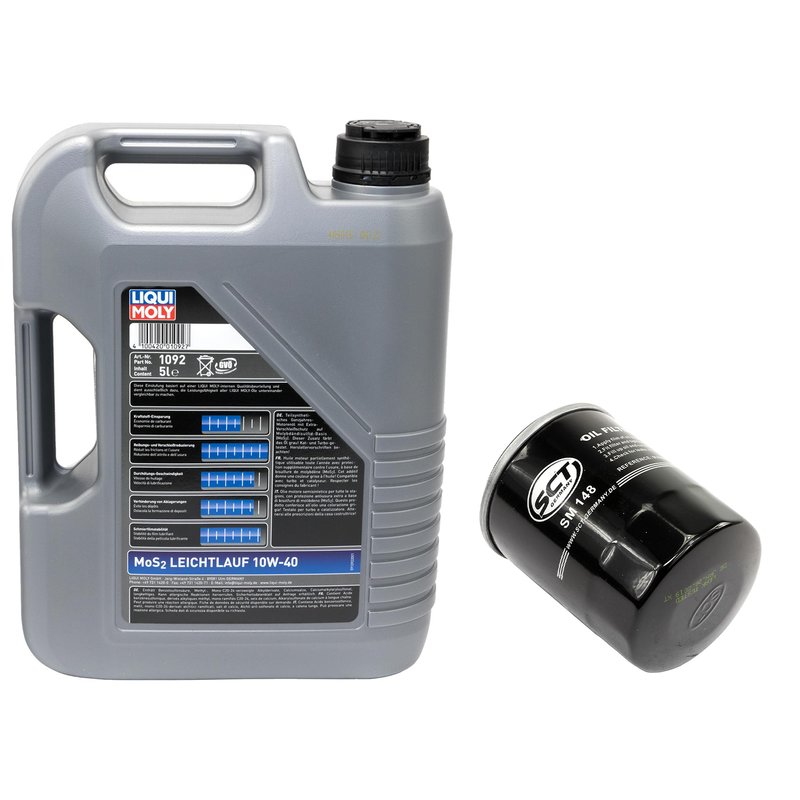 Engineoil set MOS2 10W40 5 litres + oilfilter SM148 buy online by, 43,95 €