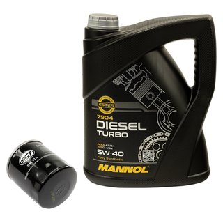Motorl Set 5W40 Diesel Turbo 5 Liter + lfilter SM113