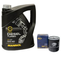 Motoröl Set 5W40 Diesel Turbo 5 Liter + Ölfilter SM113