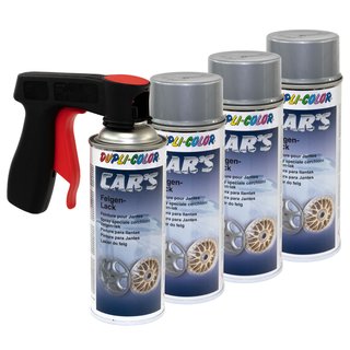 Rim wheel paint spray Cars Dupli Color 385919 silver 4 X 400 ml with pistolgrip