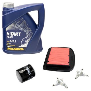 Maintenance package oil 4L + air filter + oil filter + spark plugs