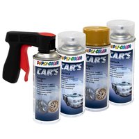 Rim Lacquer Spray Cars Dupli Color 385902 gold 2 X 400 ml...