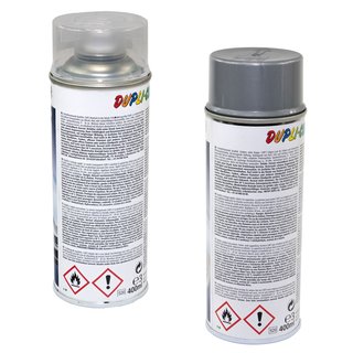 Felgenlack Lack Spray Cars Dupli Color 385919 Silber 400 ml + Klarlack 385858 400 ml