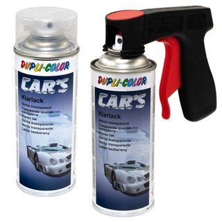 Klarlack Lack Spray Cars Dupli Color 385858 glnzend 2 X 400 ml mit Pistolengriff