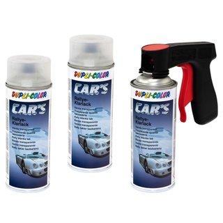 Klarlack Lack Spray Cars Dupli Color 720352 matt 3 X 400 ml mit Pistolengriff