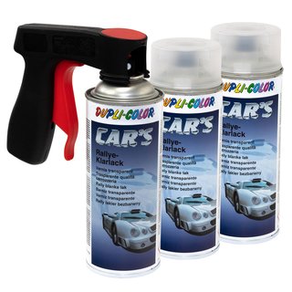 Clearlacquer Spray Cars Dupli Color 720352 matte 3 X 400 ml with Pistolgrip
