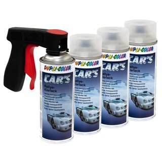 Klarlack Lack Spray Cars Dupli Color 720352 matt 4 X 400 ml mit Pistolengriff
