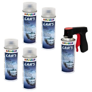 Klarlack Lack Spray Cars Dupli Color 720352 matt 5 X 400 ml mit Pistolengriff