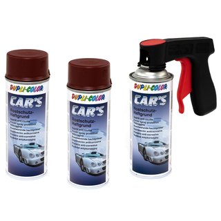 Adhesion Primer Rustprotection Cars Dupli Color 740220 Red 3 X 400 ml with Pistolgrip