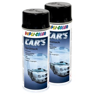 Spraypaint spraycan spray paint Cars Dupli Color 385865 black glossy 2 X 400 ml