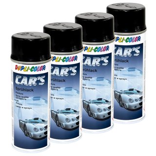 Spraypaint spraycan spray paint Cars Dupli Color 385865 black glossy 4 X 400 ml