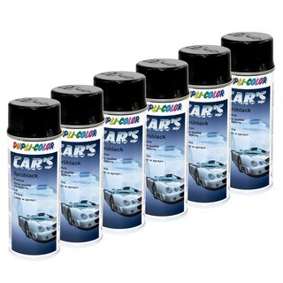 Spraypaint spraycan spray paint Cars Dupli Color 385865 black glossy 6 X 400 ml