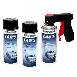 Lackspray Spraydose Sprhlack Cars Dupli Color 385865 schwarz glnzend 3 X 400 ml mit Pistolengriff