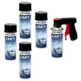 Lackspray Spraydose Sprhlack Cars Dupli Color 385865 schwarz glnzend 5 X 400 ml mit Pistolengriff